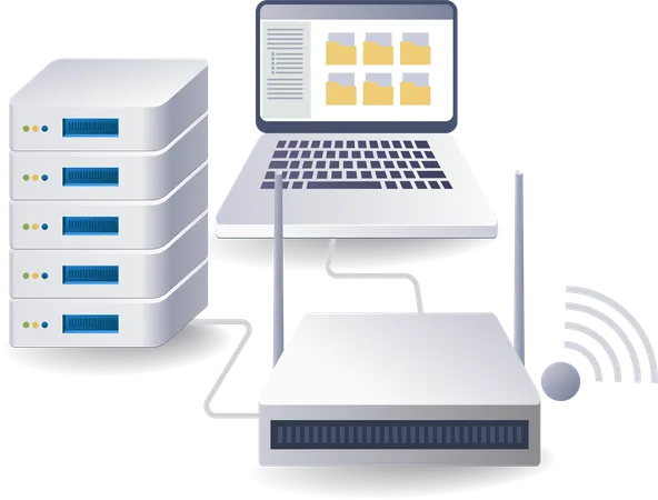 Système de partage de données pour serveur de réseau informatique  Illustration