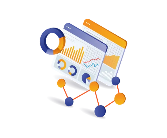 Système de gestion de l'analyse des données de développement commercial  Illustration