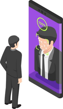Système de reconnaissance faciale  Illustration
