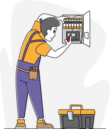 Système de signalisation de sécurité énergétique et électrique  Illustration