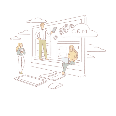 Système de support client  Illustration
