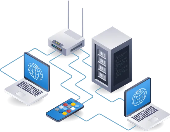 Système de partage de données pour développeur de serveurs de réseaux informatiques  Illustration