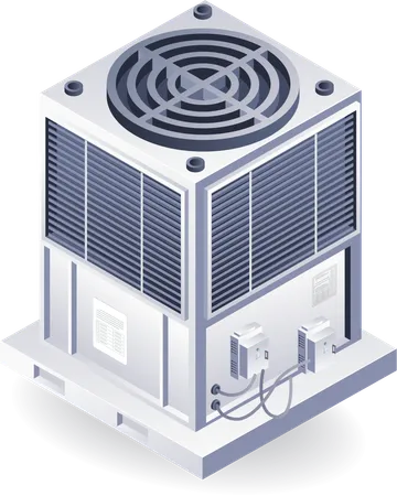 Système d'échappement industriel d'équipement de ventilateur de CVC  Illustration