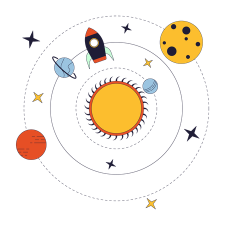 Système solaire  Illustration