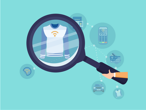 T-shirt avec puce NFC  Illustration