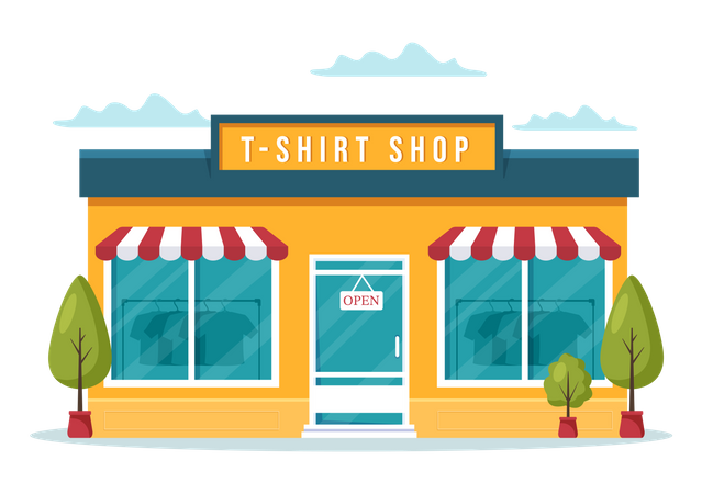 T Shirt Shop  Illustration