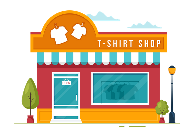 T Shirt Shop  Illustration