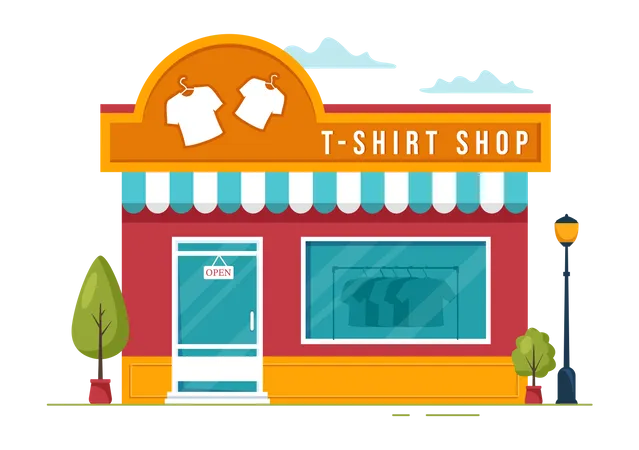 T Shirt Shop  Illustration