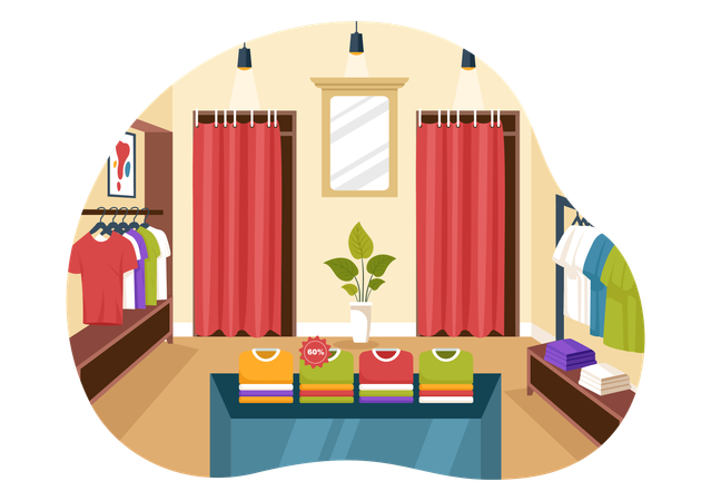 T-shirt Store  Illustration