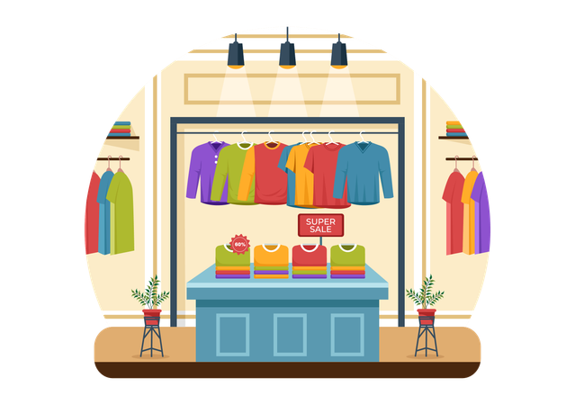 T-shirt Store  Illustration