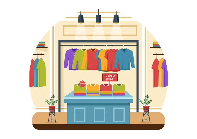 T-shirt Store  Illustration