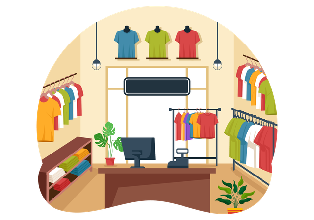 T-shirt Store  Illustration