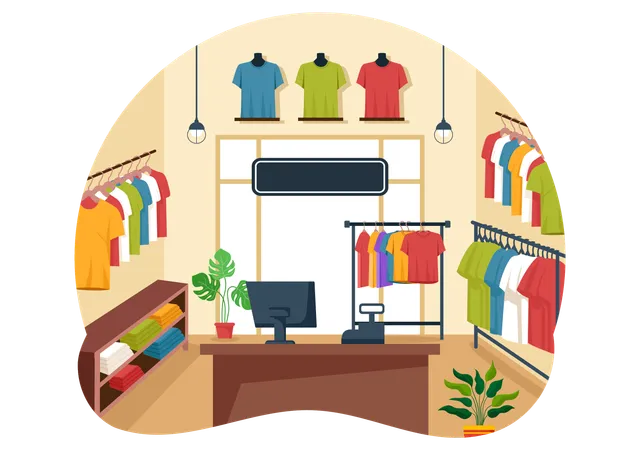 T-shirt Store  Illustration