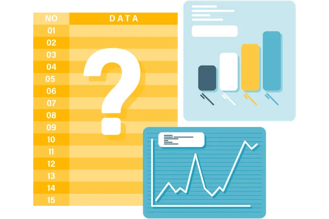 Tabla de datos y gráfico de barras  Ilustración