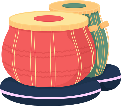 Tabla drums Illustration