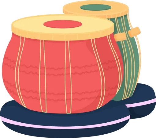 Tabla drums Illustration