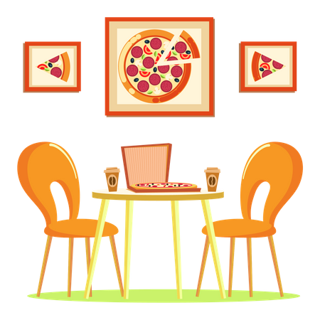 Table à pizza  Illustration