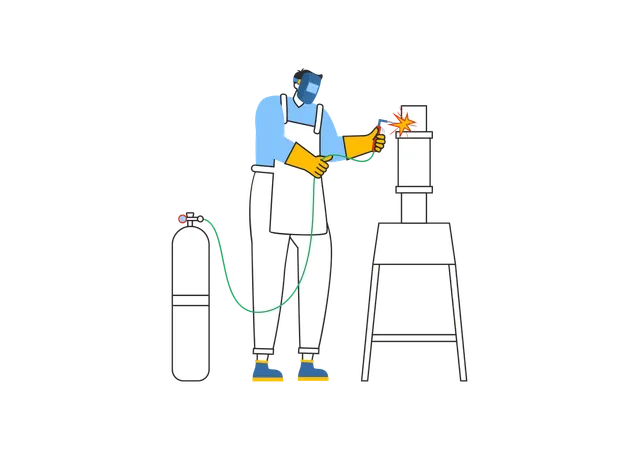 Table de soudage en métal  Illustration