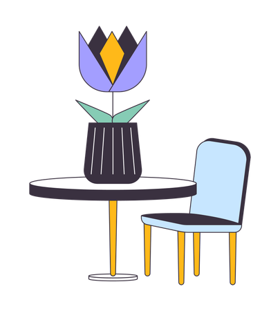 Table et chaise décoratives  Illustration