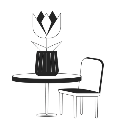 Table et chaise décoratives  Illustration