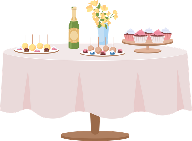 Table for celebration Illustration