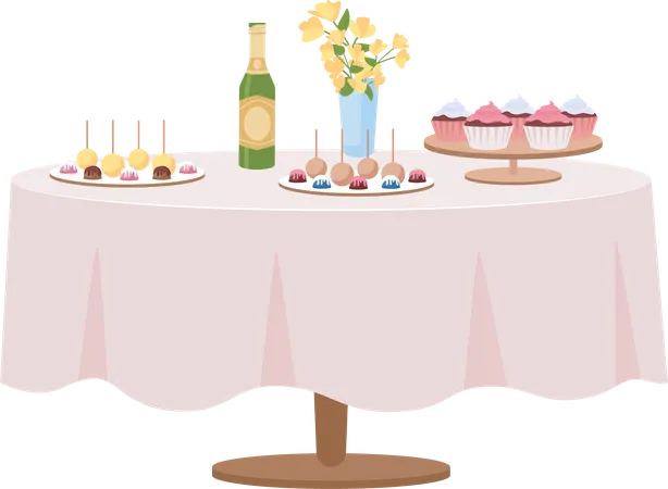 Table for celebration Illustration