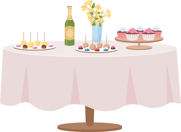 Table for celebration  Illustration