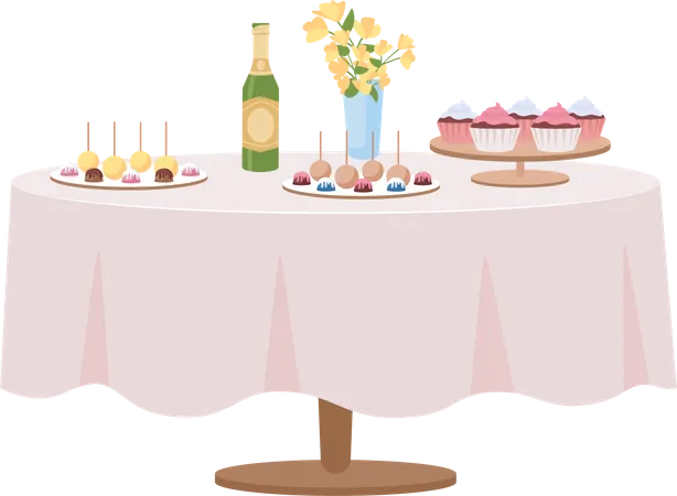 Table for celebration  Illustration