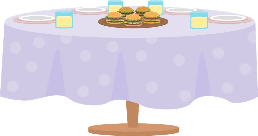 Table served for party Illustration