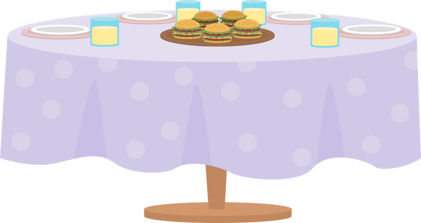 Table served for party  Illustration