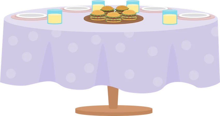 Table served for party  Illustration