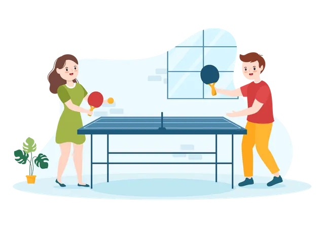 Table Tennis Illustration