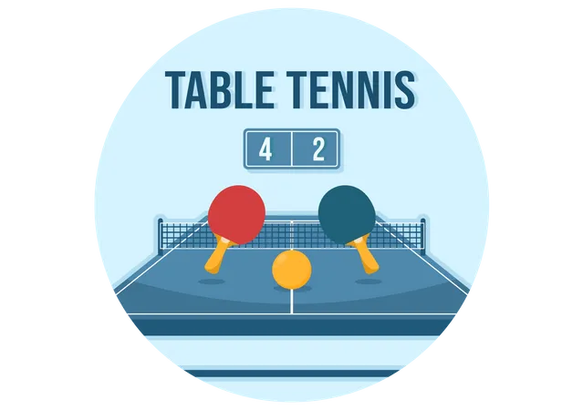 Table Tennis  Illustration