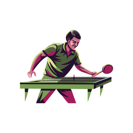 Table Tennis  Illustration