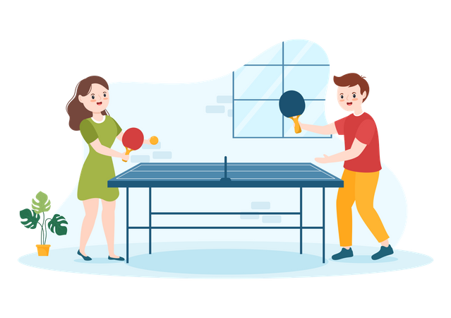 Table Tennis  Illustration