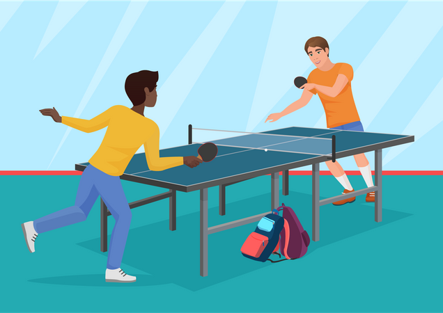 Table Tennis match Illustration