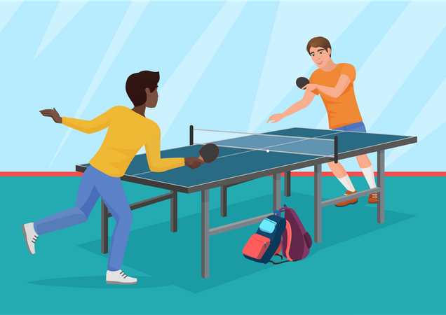 Table Tennis match  Illustration