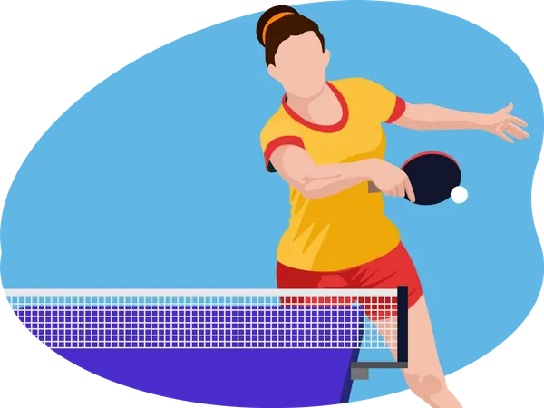 Table Tennis Player Illustration