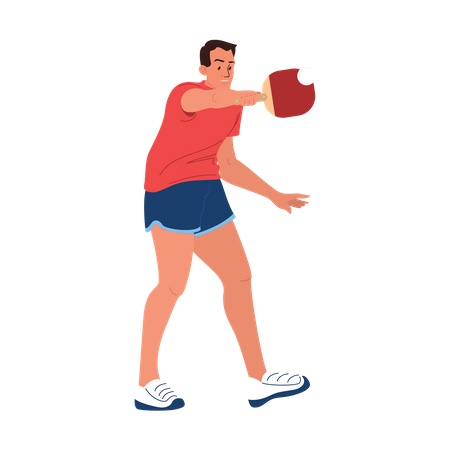 Table tennis player Illustration
