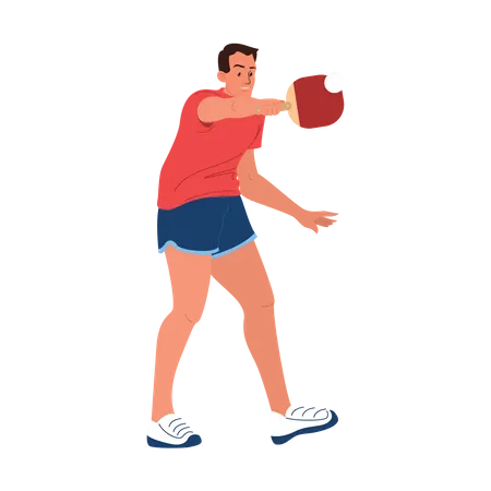 Table tennis player Illustration