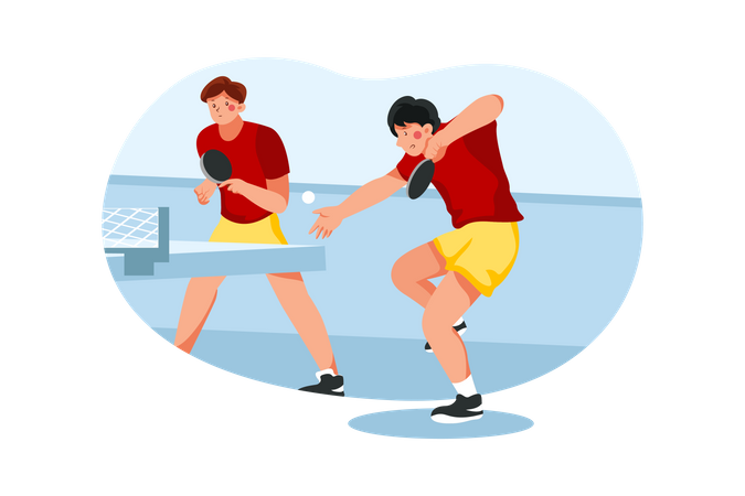 Table Tennis Player  Illustration