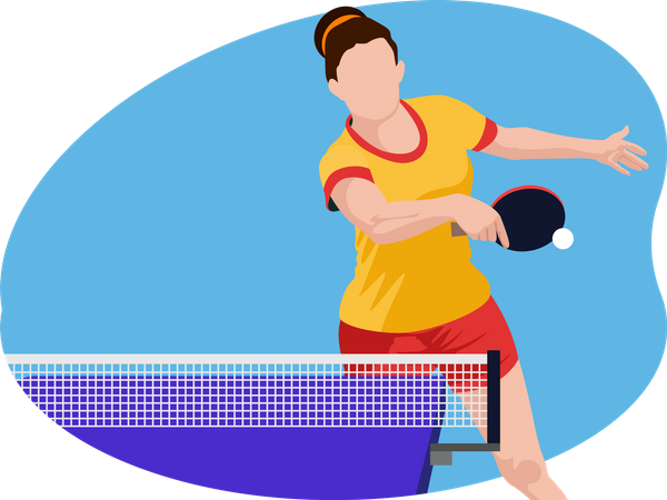 Table Tennis Player  Illustration