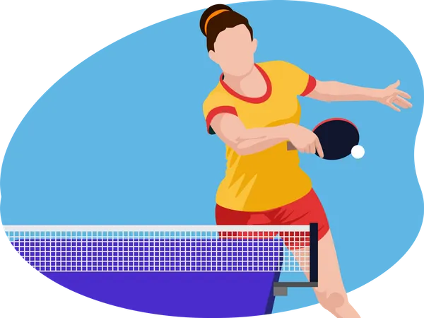 Table Tennis Player  Illustration