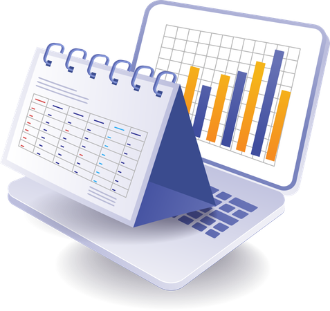 Tableau de bord d'analyse commerciale  Illustration