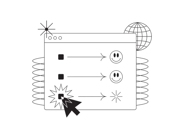 Tâche Internet terminée et traitement  Illustration