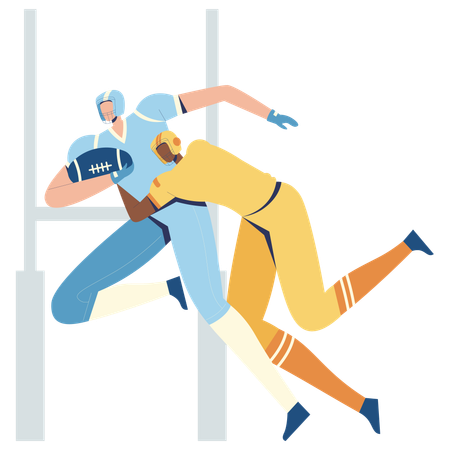 Tackle-Spieler des Fußballs  Illustration