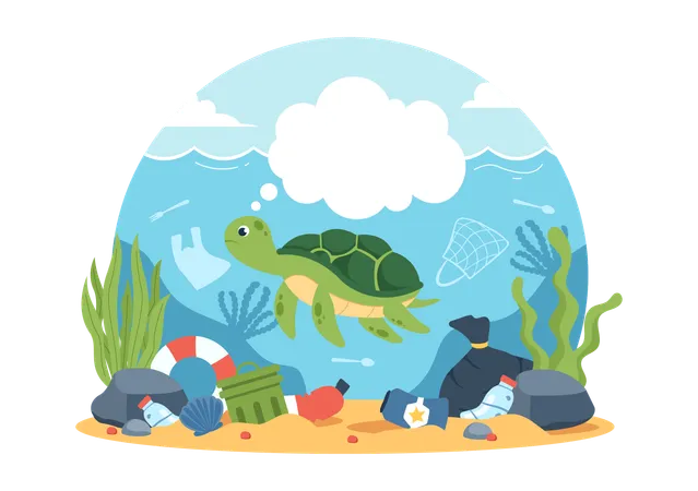 Tackle ocean plastic pollution  Illustration