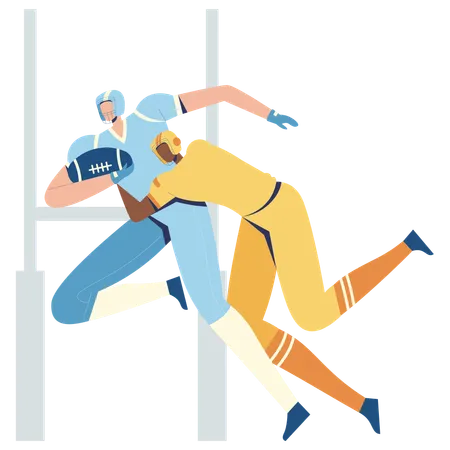 Tackle Player of football  Illustration