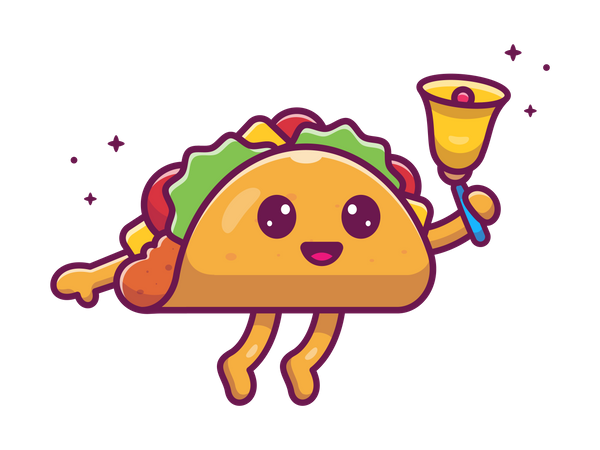 Taco avec cloche  Illustration