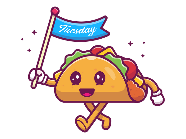 Taco avec drapeau  Illustration